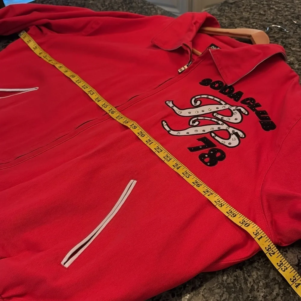 Pelle Pelle a club Red Jacket with Embroidered Design EUC 4XL